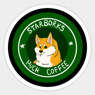 Shiba Starborks Sticker